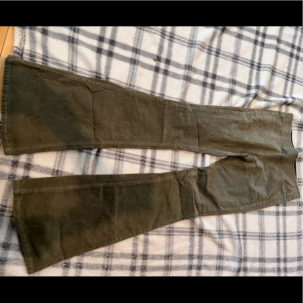 Newbury Kustom Army Green Flare Pants Gem